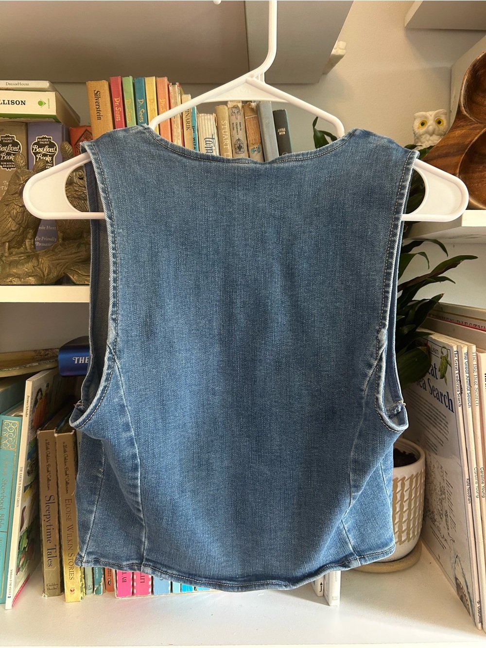 Oat New York Light Blue Denim Vest - Picture 3 of 5